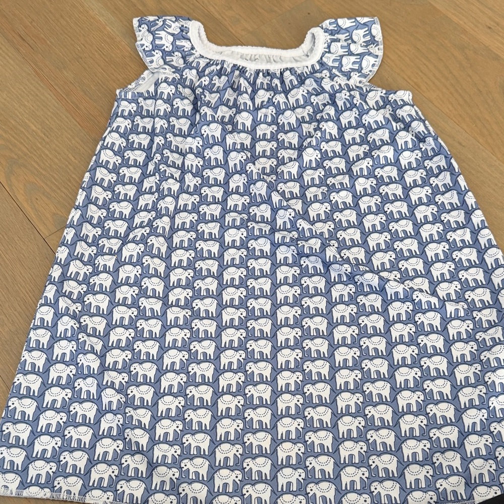 Roller Rabbit Navy Elephant Patterned Nightgown